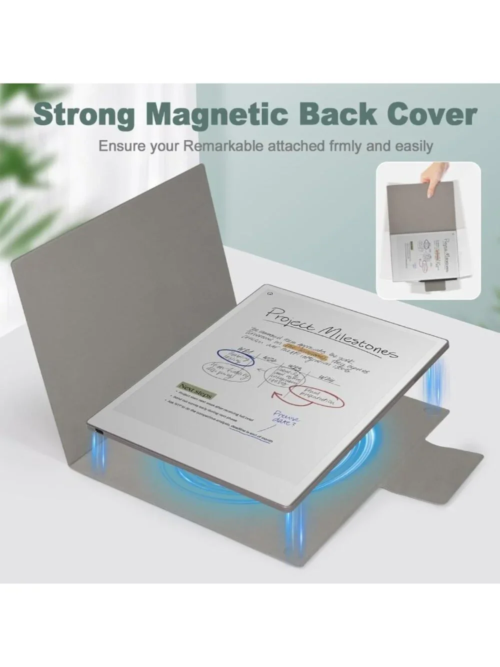 Premium PU Leather Folio Case for Remarkable Paper Pro 11.8